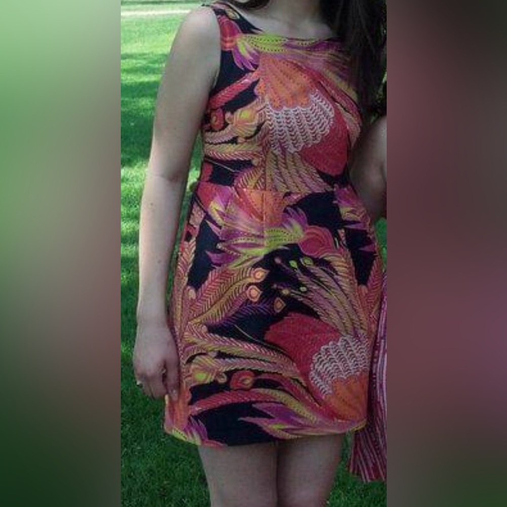 Nanette Lepore Floral Linen Mini Dress, size 4